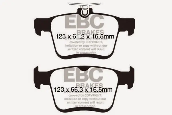 Last Chance EBC 2014+ Audi A3 1.8 Turbo (w/Electronic Parking Brake) Ultimax2 Rear Brake Pads