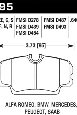 Genuine Hawk 84-4/91 BMW 325 (E30) Blue 9012  Race Front Brake Pads