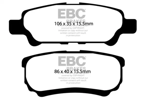 EBC 11-14 Chrysler 200 2.4 Yellowstuff Rear Brake Pads Seasonal Sale