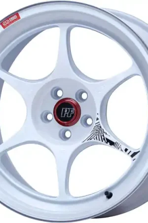 High Quality Enkei PF06 18x9.5 5x114.3 27mm Offset 75mm Bore White Machined Wheel