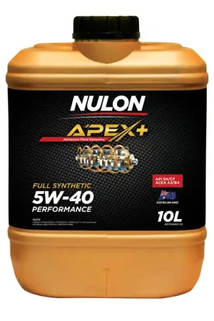 Top Pick Nulon APX5W40-10 Apex+ 5W-40 Full Synthetic Performance Petrol and Diesel SN\\/CF Engine Oil 10L (Pickup Only)