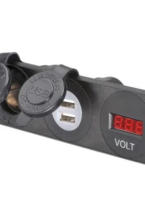 Fresh Stock Narva 81181BL Heavy-Duty Accessory\\/Dual USB Sockets And 12\\/24V Dc LED Volt Meter