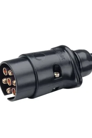 High Quality Narva 7 Pin Large Round Plastic Trailer Plug - 82181BL