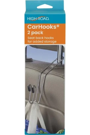 High Road Pair of Headrest Hooks - HR-CARHKSSLV New Release