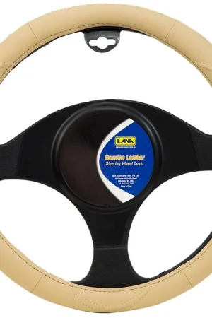 Ilana Steering Wheel Cover Leather Grip Mocha - 22\\/LEASWCMOC (Pickup Only) Latest