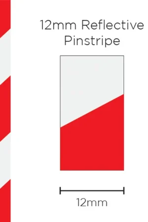 SAAS 11400 12 mm Bar Reflective - Red \\/ White Crafted