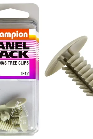 Clearance Champion Fasteners Christmas Tree Clips (17.5mm Head, 21mm Length, 8mm Stem) - Pack of 4 - TF12