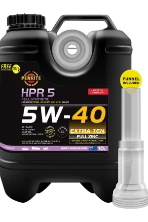 Clearance Penrite HPR 5 5W-40 5W40 Full Synthetic Engine Oil HPR5 10L- HPR05010 (Pickup Only)