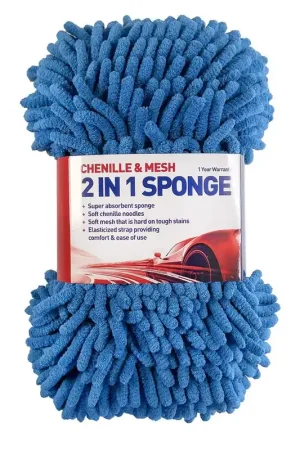 While Supplies Last The One 2-In-1 Chenille and Mesh Wash Sponge - THNWS