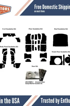 Editor’s Pick Insulation Sound Deadener Kit for 74-78 Mustang Fastback Acoustishield Complete