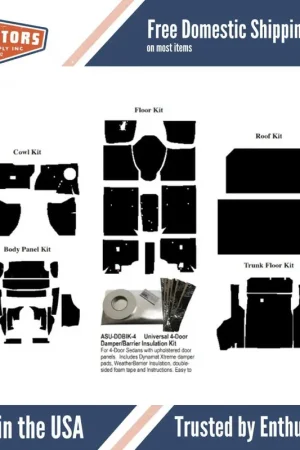 Insulation Sound Deadener Kit for 66-69 Ford Falcon Sedan Acoustishield Complete Hot Deal