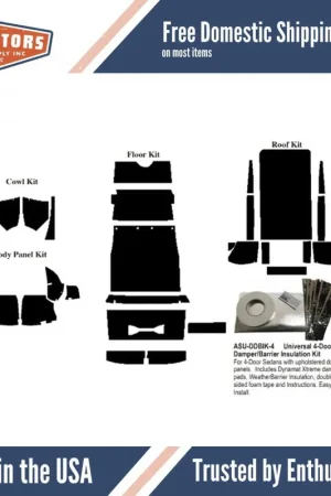 Insulation Sound Deadener Kit for 1928-1929 Ford Model A Sedan Fordor - Complete Get Yours