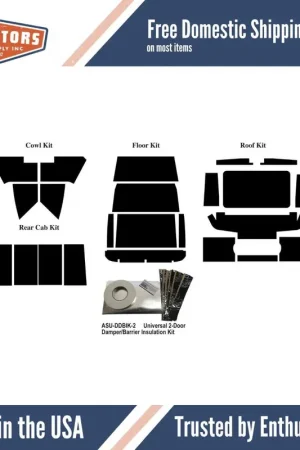 Brand New Insulation Sound Deadener Kit for 1935-1938 Dodge Truck Acoustishield Roof