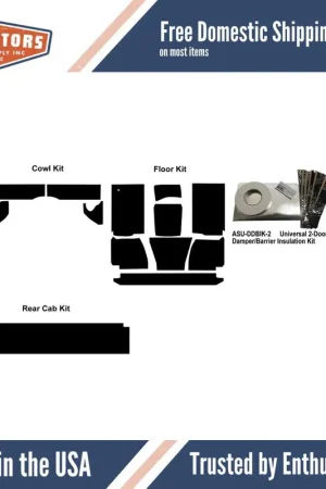 Holiday Sale Insulation Sound Deadener Kit for 1980-87 Chevrolet Truck Acoustishield Complete