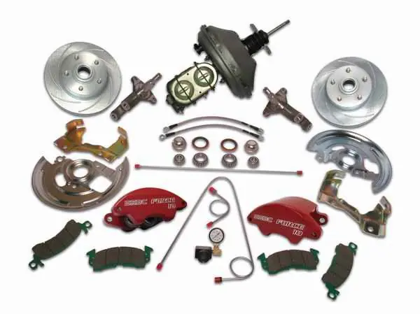 SSBC Power Drum to Disc Brake Conversion Kit with 2 Inch Drop Spindles & 2 Piston Aluminum Calipers - Front - A123-5ADS Budget
