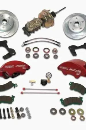 Money Back Guarantee SSBC Power Drum to Disc Brake Conversion Kit with 2 Inch Drop Spindles & 2 Piston Aluminum Calipers - Front - A129-2A