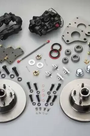 SSBC Non-Power Drum To Disc Brake Conversion Kit with Force 10 Extreme 4 Piston Aluminum Calipers - Front - A154 Reduced Price