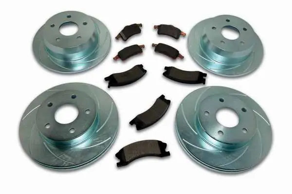 Direct From Manufacturer SSBC Turbo Slotted Rotors & Pads - Front & Rear - A2370016