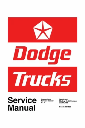 Big Sale Service Manual for 1973 Dodge Truck