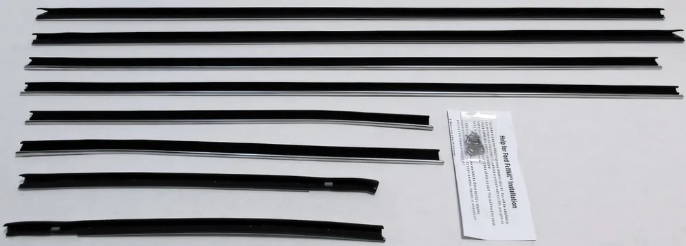 Window Sweeps Weatherstrip for 1970-1971 Ford Torino Fastback Black Front Rear Reduced Price