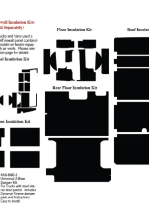 Insulation Sound Deadener Kit for 1965-67 Ford Econoline Complete Passenger Van Free Delivery