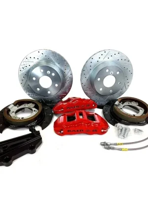 Baer Brakes 4302135B-1 Baer Brakes 14" Extreme Rear Brake Kit, Black, Slot In Demand
