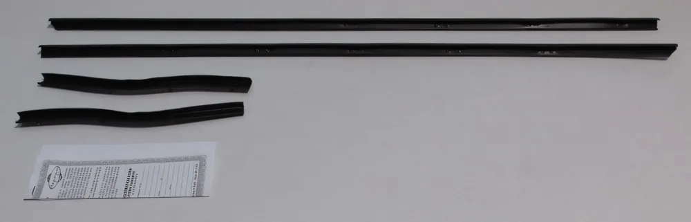 Trusted Brand Window Sweeps Weatherstrip for 1967-1968 Ford Mustang Coupe Black Front Rear