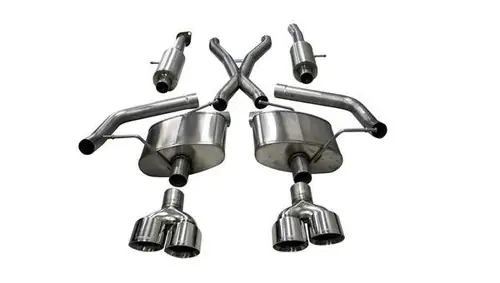 CORSA 2.75" SPORT Cat-Back Exhaust with 4.5" Polished Tips for 2018-2021 Jeep Grand Cherokee TrackHawk 6.2L #21051 Exclusive