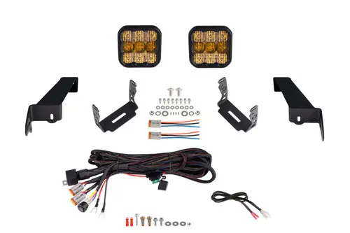 Don’t Miss Out Diode Dynamics 18-21 Jeep JL Wrangler SS5 Bumper LED Pod Light Kit - Yellow Pro Combo