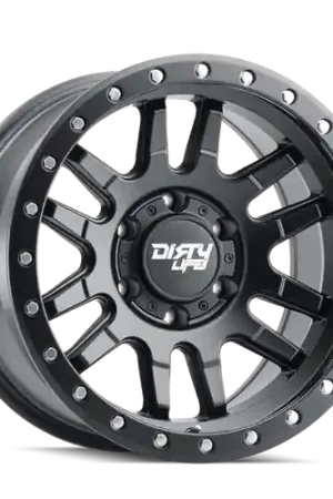 Dirty Life 9309 Canyon Pro 17x9 / 6x139.7 BP/-12mm Offset/106mm Hub Matte Black Wheel - Beadlock Budget