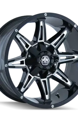 Instant Buy Mayhem 8090 Rampage 20x10 / 6x135 BP / -20mm Offset / 106mm Hub Black w/ Milled Spokes Wheel