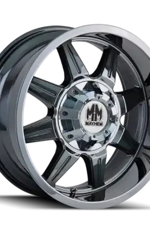 Mayhem 8100 Monstir 20x10 / 6x135 BP / -12mm Offset / 106mm Hub Chrome Wheel No Minimum Order
