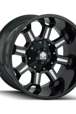 Mayhem 8105 Combat 17x9 / 6x135 BP / -12mm Offset / 106mm Hub Black w/ Milled Spokes Wheel Buy Online