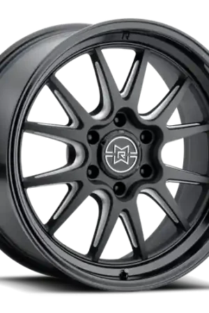 Authentic Method Raised MR802 22x10 / 6x5.5 BP / -18mm Offset / 106.25mm Bore - Double Black Milled Wheel