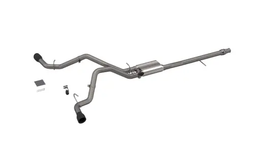 QTP Screamer 304SS Cat-Back Exhaust Rear Dual Side Exit (4.5" Black Tips) for 2014-2018 Silverado / Sierra 1500 5.3L (EC/SB, CC/SB) #410015B Instant Buy