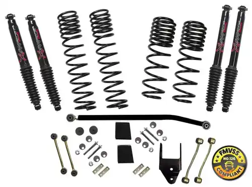 Skyjacker 3.5in Suspension Lift Kit w/Black Max Shocks 2018-2025 Jeep Wrangler (JL) 2DR - JL35BPBLT Bargain