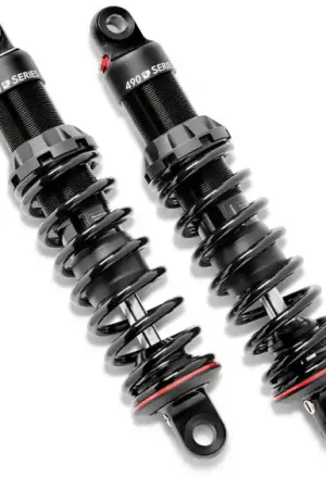 Progressive Harley Dyna 490 Series Shocks 13.5in Bearing - Black Worldwide Shipping