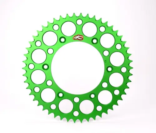 Authentic Renthal 2018/ 21-22 Kawasaki KLX450R Rear Grooved Sprocket - Green 520-53P Teeth