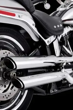 Vance & Hines Harley Davidson Softail Fatboy 07-17 Twin Slash Chrome PCX Slip-On Exhaust Weekend Sale