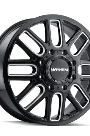 Mayhem 8107D Cogent Dually 22x8.25 / 8x210 BP / 115mm Offset / 154.2mm Hub Blk w/Milled Spokes Wheel Luxury