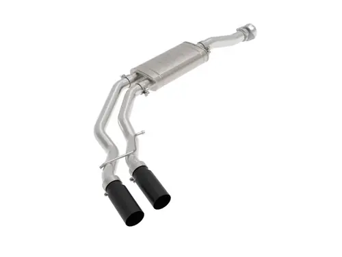 aFe Rebel 3in 409 SS Cat-Back Exhaust 2021-2023F-150 V6 2.7L/3.5L (tt)/V8 5.0L w/ Black Tips - 49-43128-B Deal