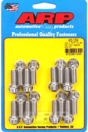 Limited Time ARP 3/8 Inch x 0.875 Inch Drilled Stainless Steel 12-Point Header Bolt Kit