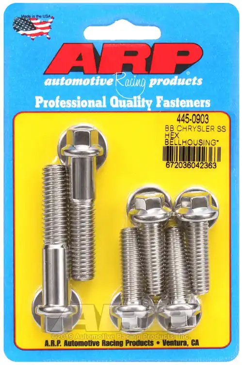 Direct From Manufacturer ARP BB Chrysler SS Hex Bellhousing Bolt Kit for Automotive Applications
