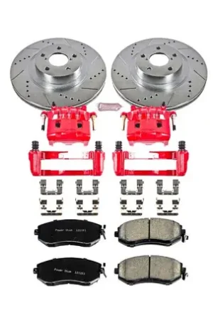 Power Stop 16-17 Subaru Crosstrek Front Z23 Evolution Sport Brake Kit w/Calipers Grab Now