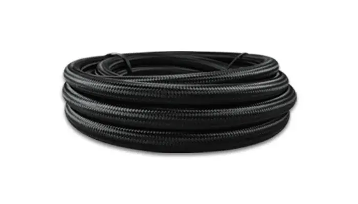 Vibrant Performance -6 AN Black Nylon Braided Flex Hose - 2 foot roll Best Price