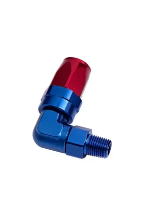 Aeroflow 90 Deg Taper Swivel Hose End 3/8" NPT Male to -8AN - Black Buy Online