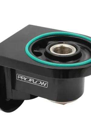 Proflow 90 Degree Oil Filter Adaptor Billet 3/4''-16 Thread Suits All Traditional Ford V8 Black Anodised Warranty Included