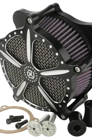 Proflow Attitudeinc Aluminium CNC Machined Air Filter Assembly EFI For Harley Electra Glide Custom Black Machined Billet Kit Final Sale