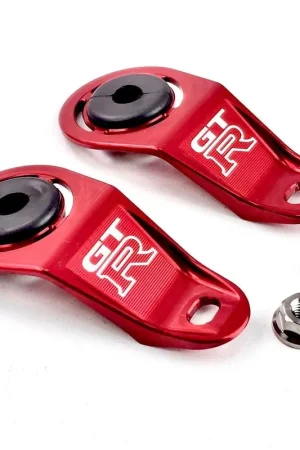 Factory Price Platinum Racing Products Billet Radiator Brackets inc Titanium Hardware to suit Nissan 180sx Black / None