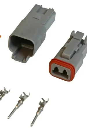 Direct From Manufacturer MSD Deutsch Connector - 2-Pin - 16-18 Gauge Supplied with Terminals, Seals, and Housings